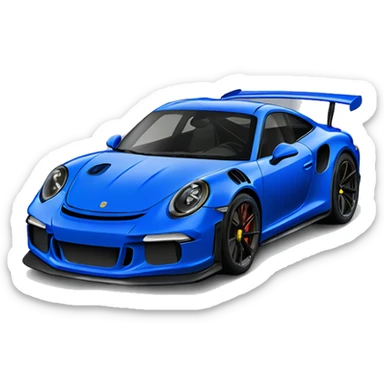 Royal blue Porsche gt3rs sticker