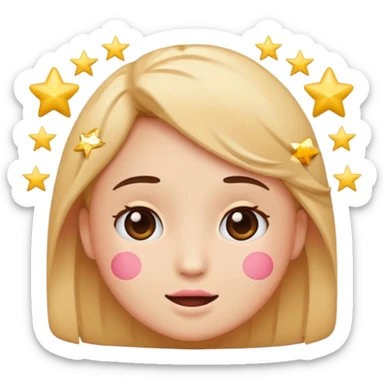 𝔅𝔩𝔲𝔰𝔥𝔦𝔫𝔤 𝔢𝔪𝔬𝔧𝔦 𝔣𝔞𝔠𝔢😊 𝔴𝔦𝔱𝔥 𝔰𝔱𝔞𝔯𝔰 𝔞𝔯𝔬𝔲𝔫𝔡 𝔱𝔥𝔢 𝔥𝔢𝔞𝔡✨ sticker