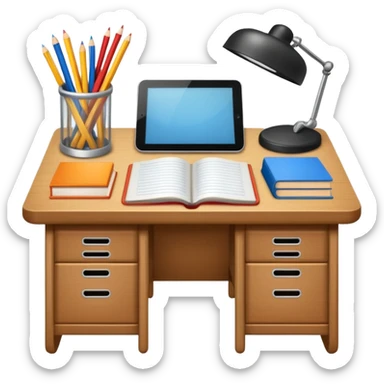 school teacher's desk sticker