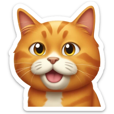 Orange cat being annoyed  sticker