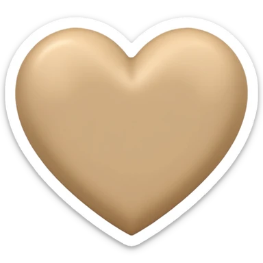 Beige heart sticker