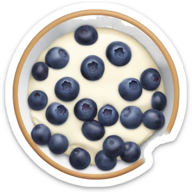 yoghurt bowl with grapes and blueberries sticker