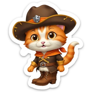 Puss in boots sticker