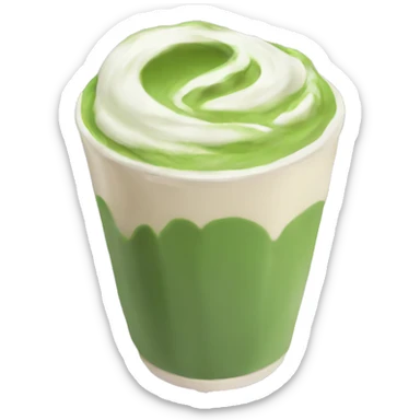 Aesthetic matcha latte sticker