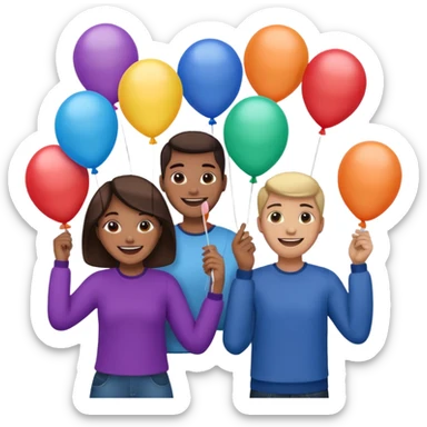 Balloon holders sticker