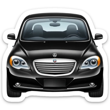 Crée-moi une voiture noire, berline, très classe La voiture  en long 2025classe S que d’un côté sticker