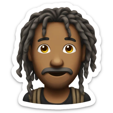 nonchalant dreadhead  sticker