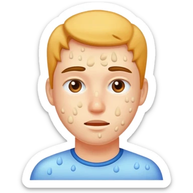 Mensch mit vielen Pickeln  sticker