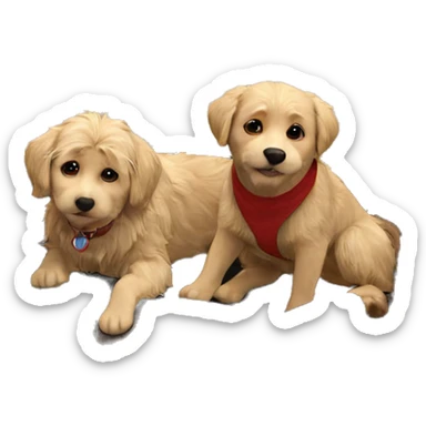 cozy indoor space with dog sticker