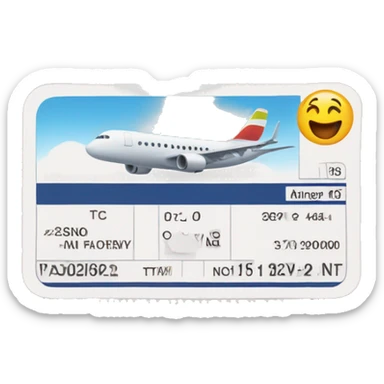 Airline ticket sticker