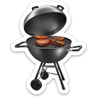 Cook bbq on the grill sticker