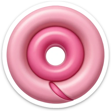 3D digital emoji-style illustration of a symbolic endometrium, featuring a smooth pastel pink circular shape with three concentric layers in varying shades of pink, soft lighting, Apple-style realistic shine, and a transparent background. sticker