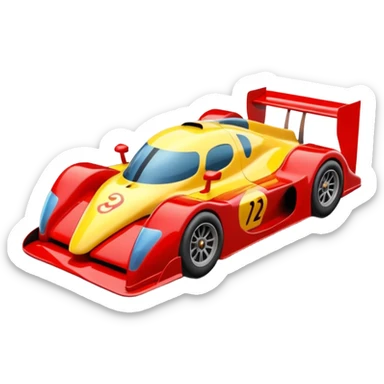 race car with track sticker