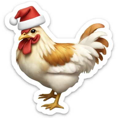 Christmas chicken  sticker