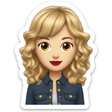 Taylor swift with a heart sticker