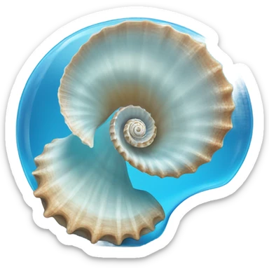 A underwater shell sticker