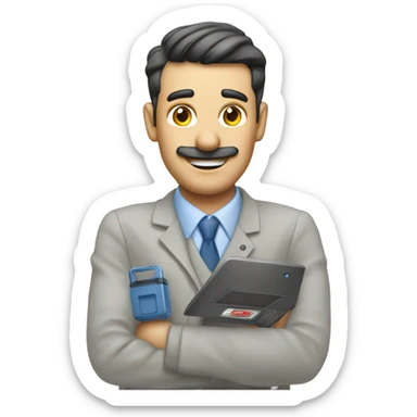 HVAC salesman selling sticker