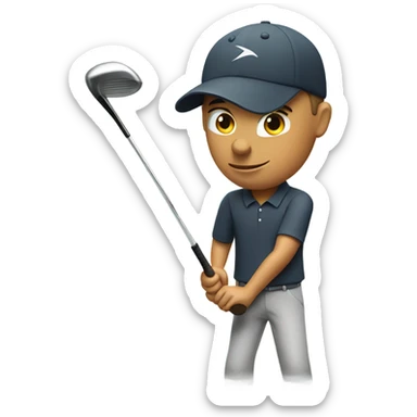 Golfer sticker