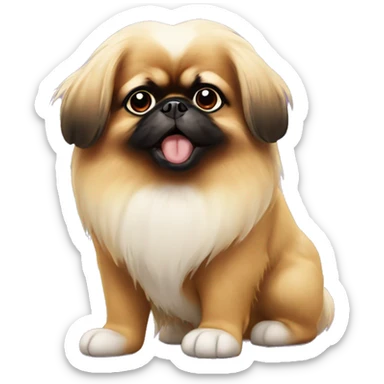 Pekingese with Mickey Mouse  sticker