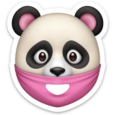 panda with facemask skincare beauty sticker