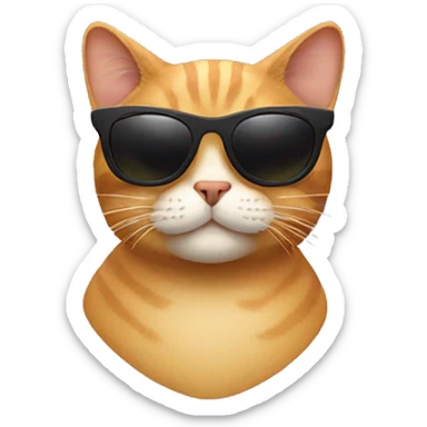 Cat with sunglasses sticker