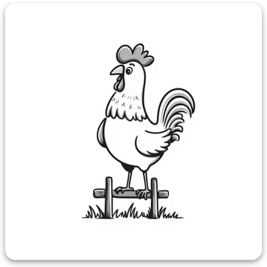 Rooster sticker