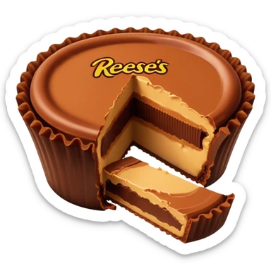 Butter Bite taken out of Reese's peanut cup sticker