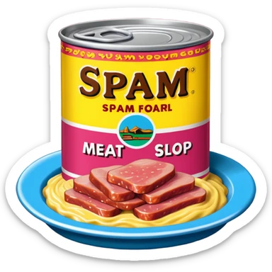pop art SPAM meat slop advertisement warhol landscape  sticker