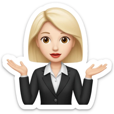 Professional who is presenting presentation transparent backdround with Lip Sync sticker