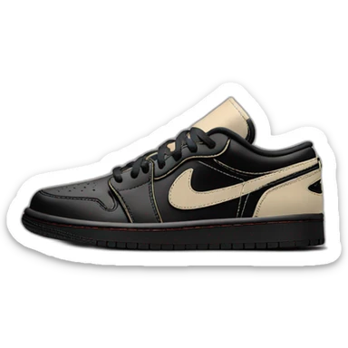 Travis Scott Jordan 1 Low Phantom black sticker
