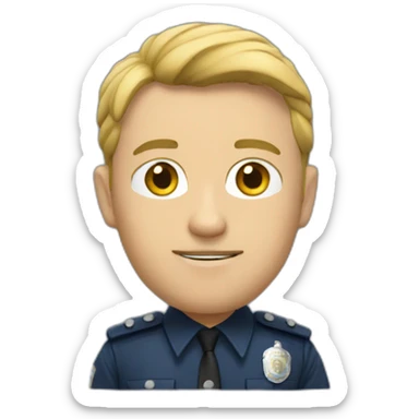 Un policier qui se bat sticker