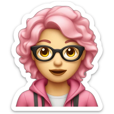 photographe femme rose sticker