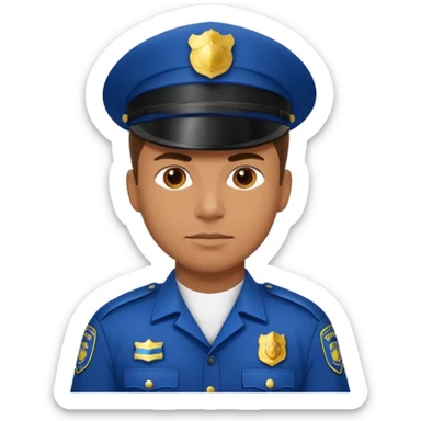 muscular police sticker