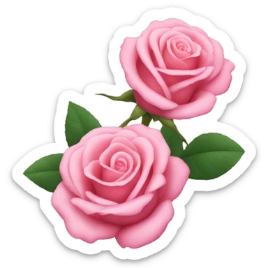 pink roses  sticker