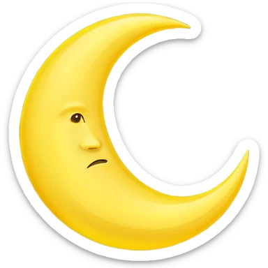 Crescent moon sticker