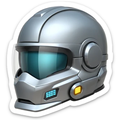  une casque avec une base de donnée dessus et des connecteur data sticker