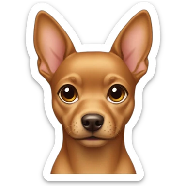 Pincher miniature dog goldenBrown sticker