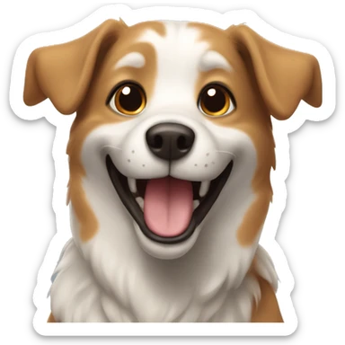 Happy rush dog sticker