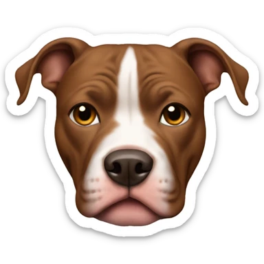 Brown pitbull  sticker