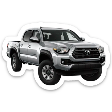 2022  silver Toyota Tacoma four door pickup truck  sticker