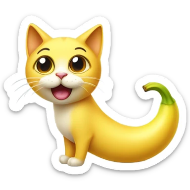 Crying banana cat sticker