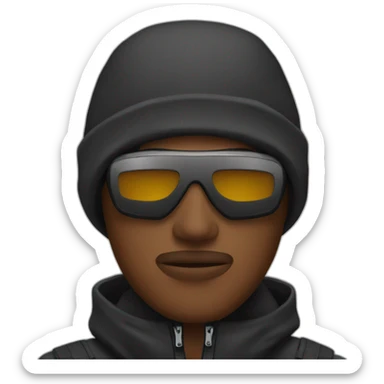 Men with a ski mask  sticker