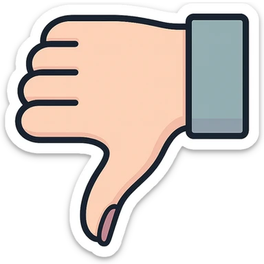 neat female hand with manicure showing dislike (thumb down), slightly curved wrist, thin clean contours, elegant soft rounded shapes, pastel palette #98B5BC, #B5B3C1, #C9A3C9, #E4C0CA, #F7DCD1, #F7C0AA, detailed shadows and highlights, soft lighting, no background sticker