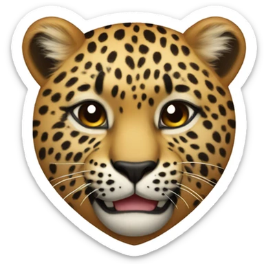 Corazón con leopardo  sticker