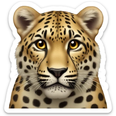 Corazón de leopardo sticker