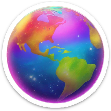 lisa frank planet sticker