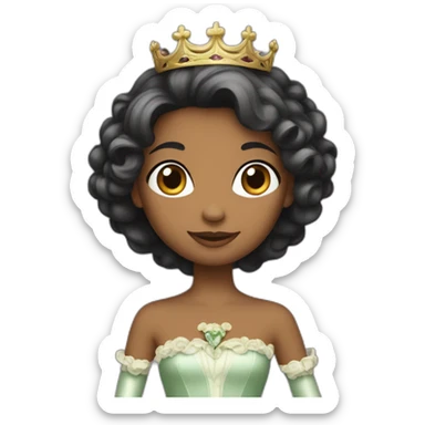 Une princesse avec une fourchette à la main sticker