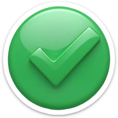 green check sticker