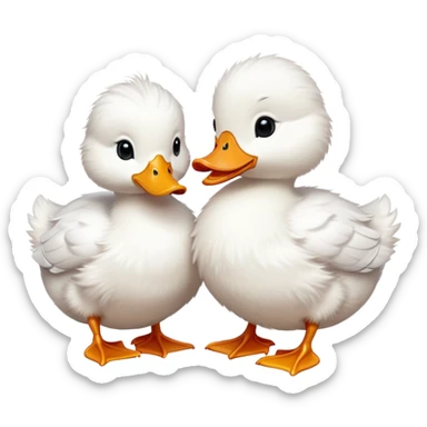 2 patitos enamorados  sticker