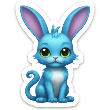 Blue Gremlin Dragon Bunny Cat Sweet Pea Peanut sticker
